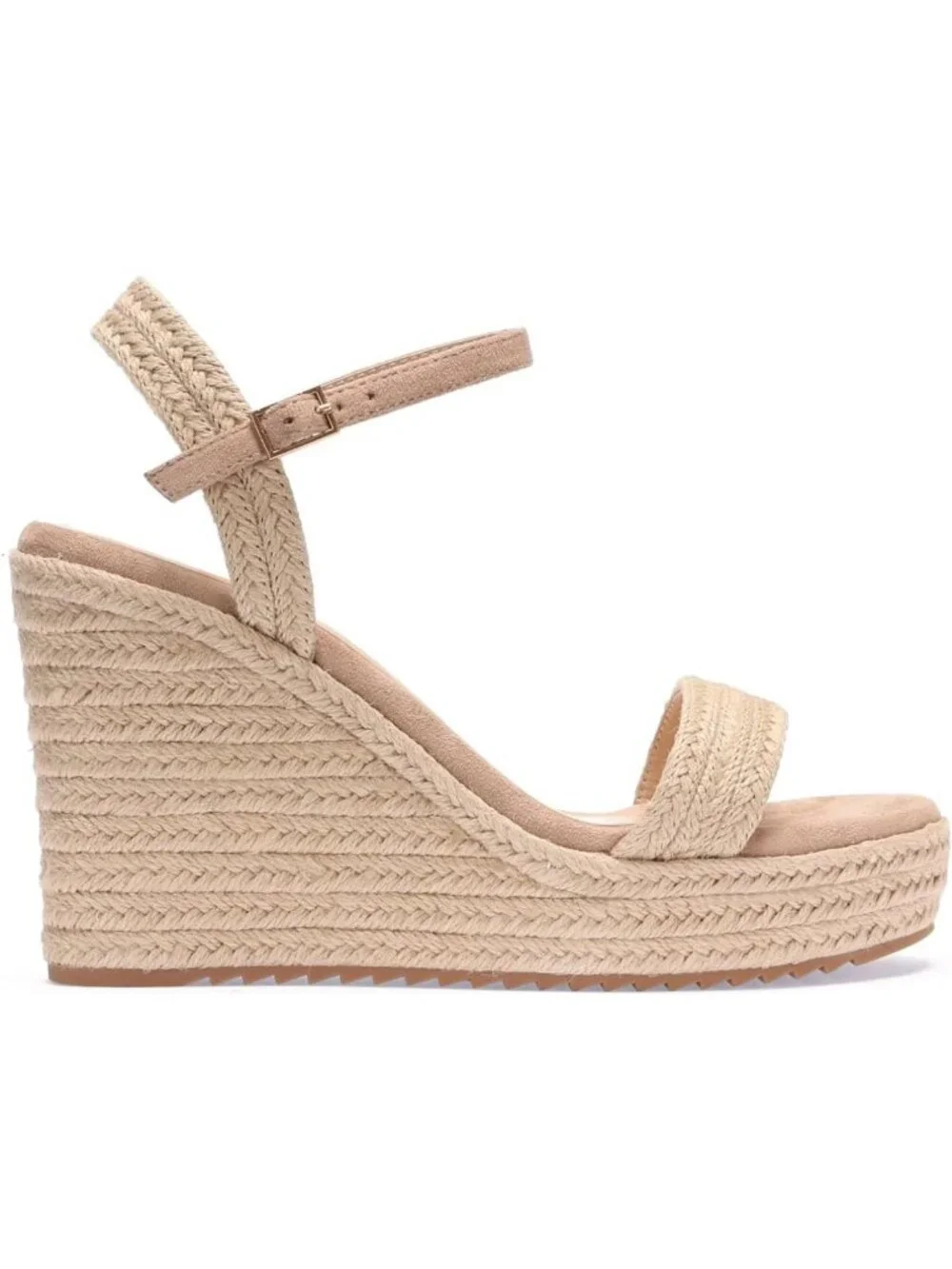 Stylish Women's Wedge Platform Sandals with Ankle Strap - Open Toe Design